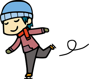 Ice skating boy