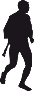Japanese festival silhouette