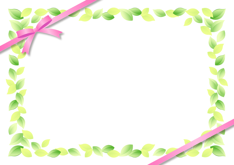 Leaf ribbon frame
