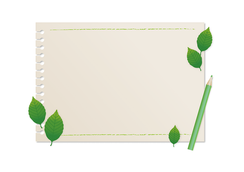 Leaves pencil frame