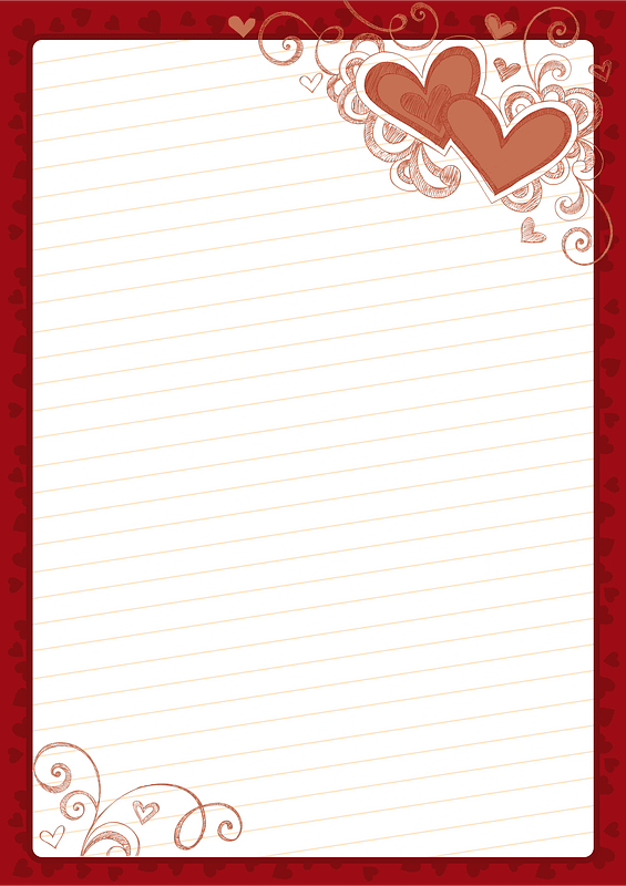Letter paper heart