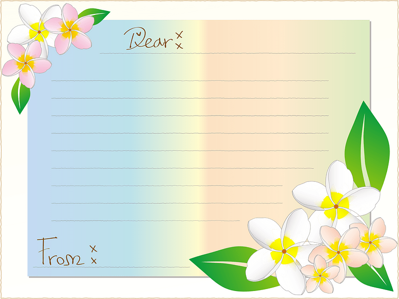 Letter plumeria