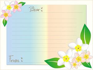 Letter plumeria