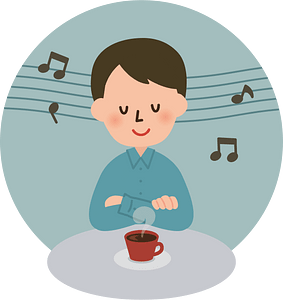 Listening to music