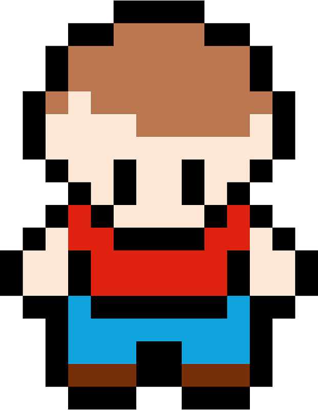 Man pixel art - Free vector clipart images on creazilla.com