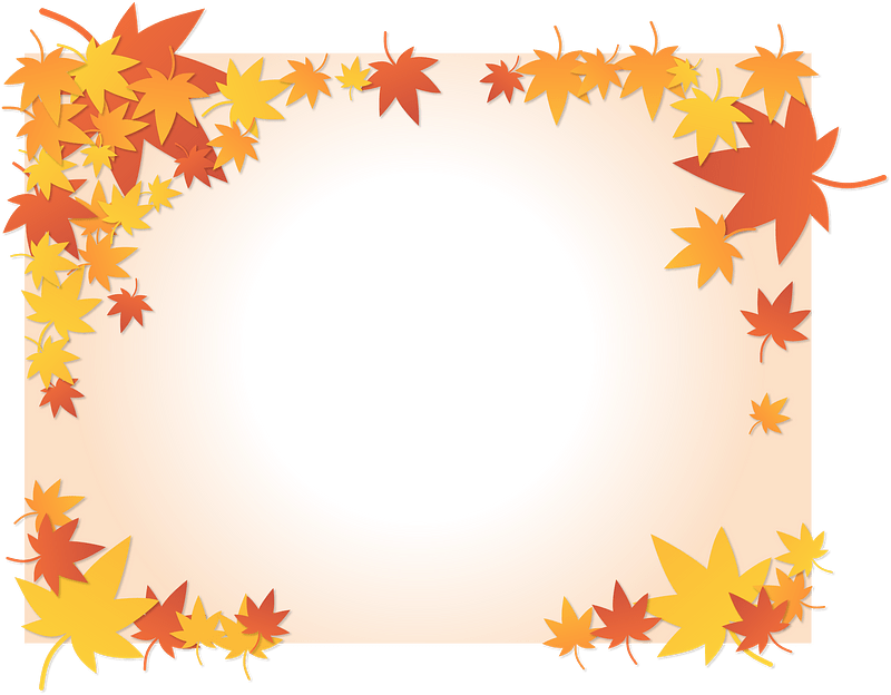 Maple autumn leaves frame
