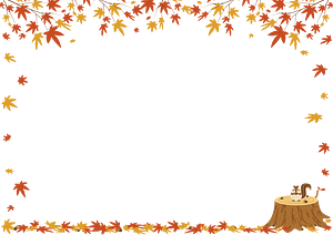 Maple leaves squirrel frame
