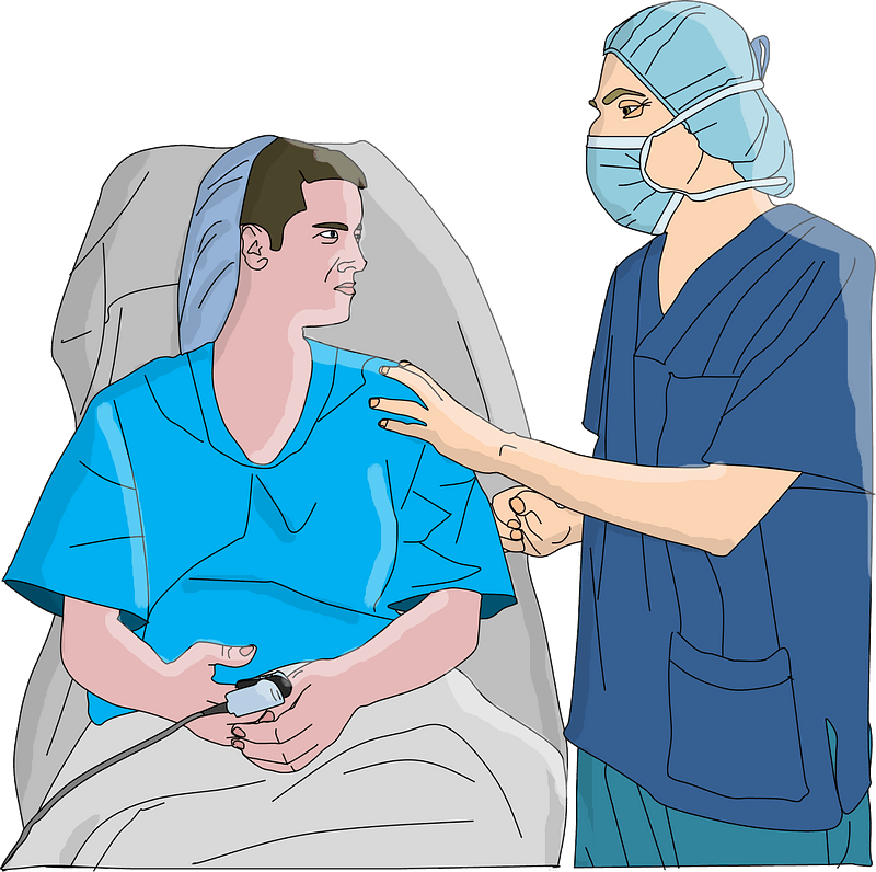 Nurse and patient