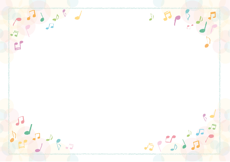 Music notes frame