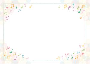 Music notes frame