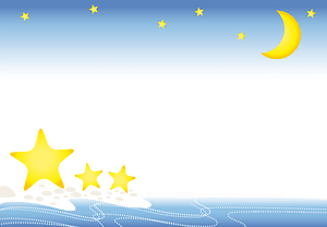 Night moon star frame