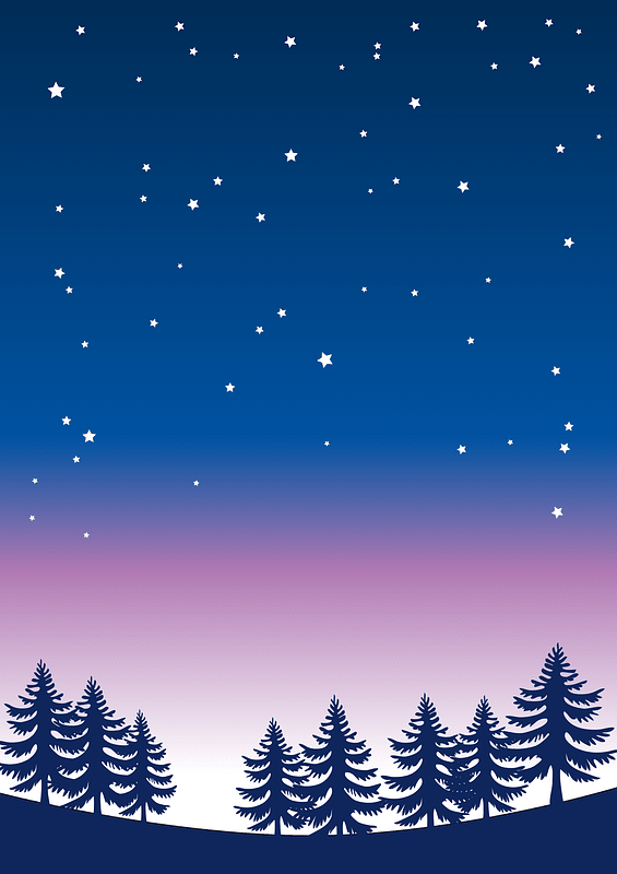 Nightfall starry sky