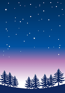 Nightfall starry sky
