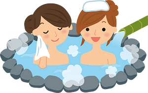 Onsen bathing - Free vector clipart images on creazilla.com