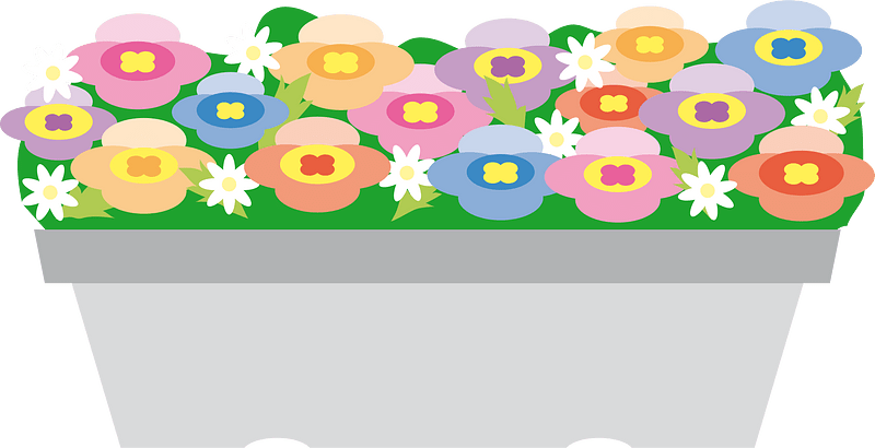 Pansy flower pot
