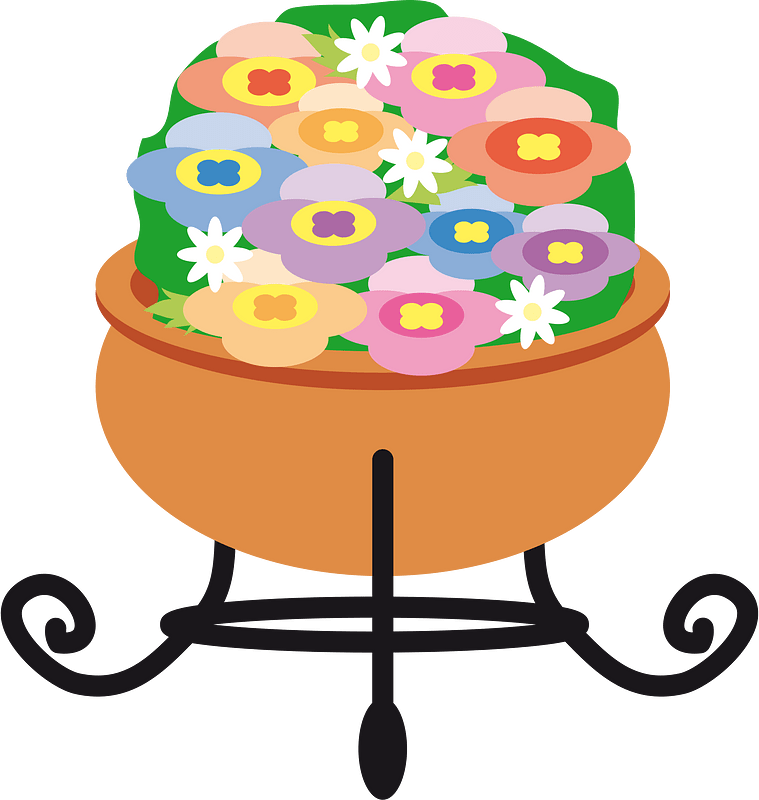 Pansy flower pot