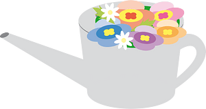 Pansy flower pot