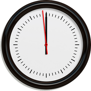 Black wall clock