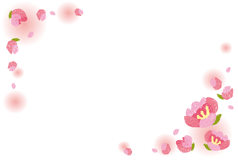 Peach blossom frame