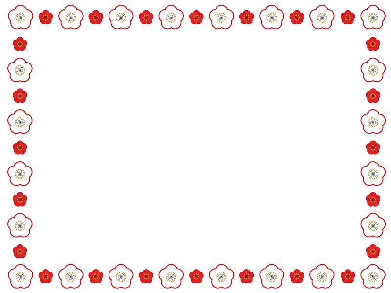Plum blossoms frame