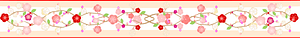 Plum blossoms line