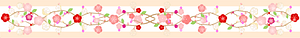 Plum blossoms line