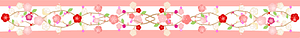 Plum blossoms line