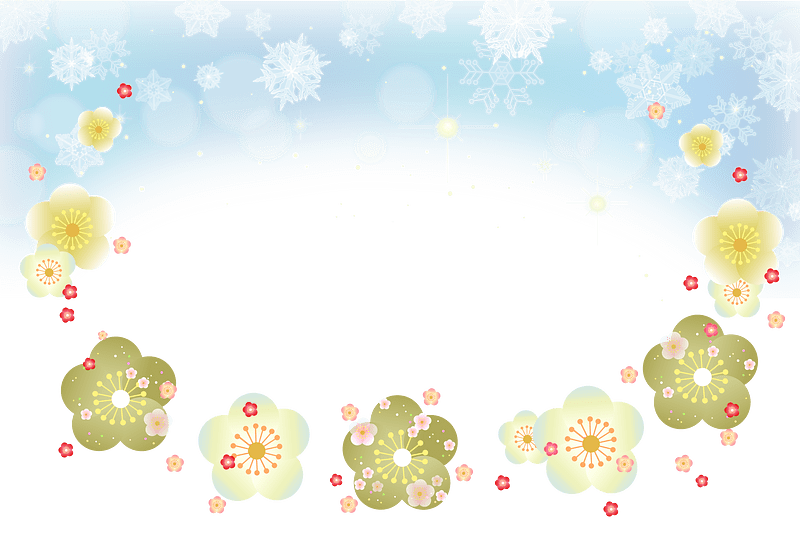 Plum snowflake frame