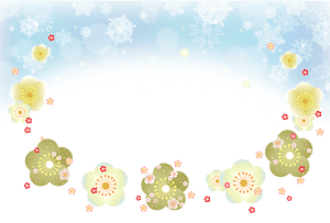 Plum snowflake frame