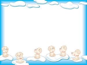 Plush dogs frame