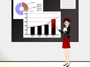 Presentation businesswoman