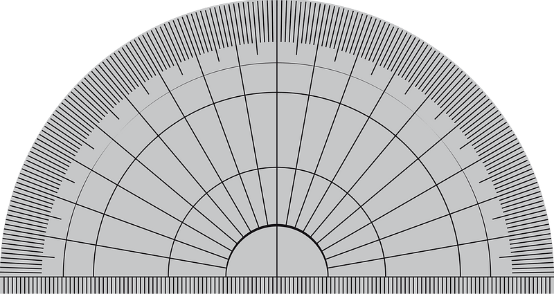 Protractor stationery
