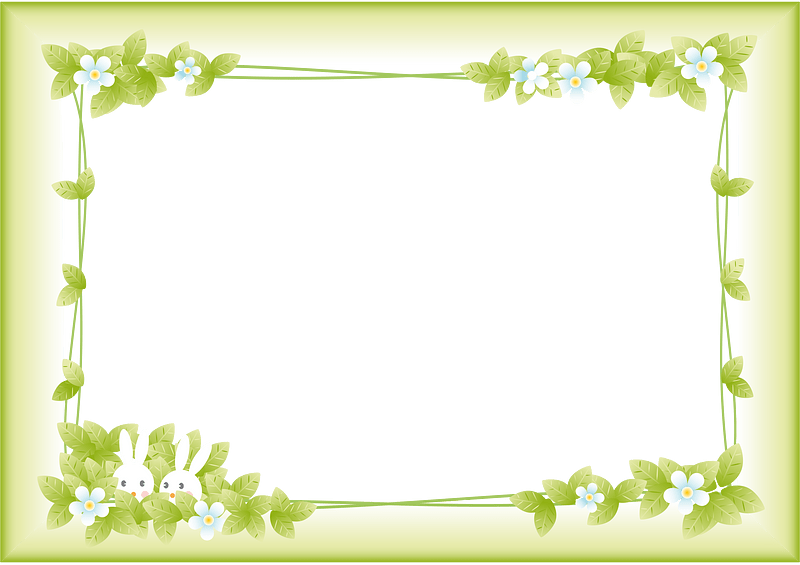 Rabbit flower frame