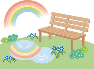 Rainbow bench