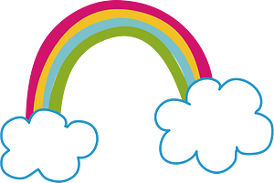 Rainbow clouds