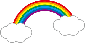 Rainbow clouds