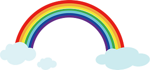 Rainbow clouds
