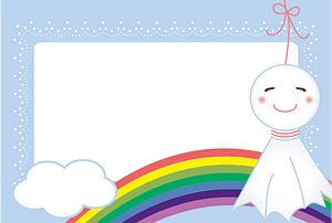 Rainbow message card