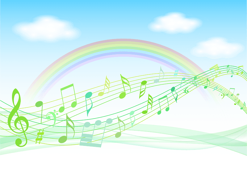 Rainbow musical note