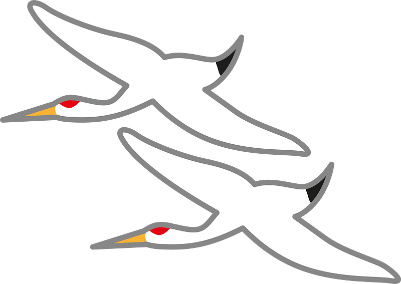 Red crowned crane