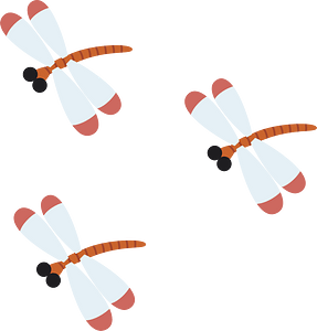 Red dragonflies