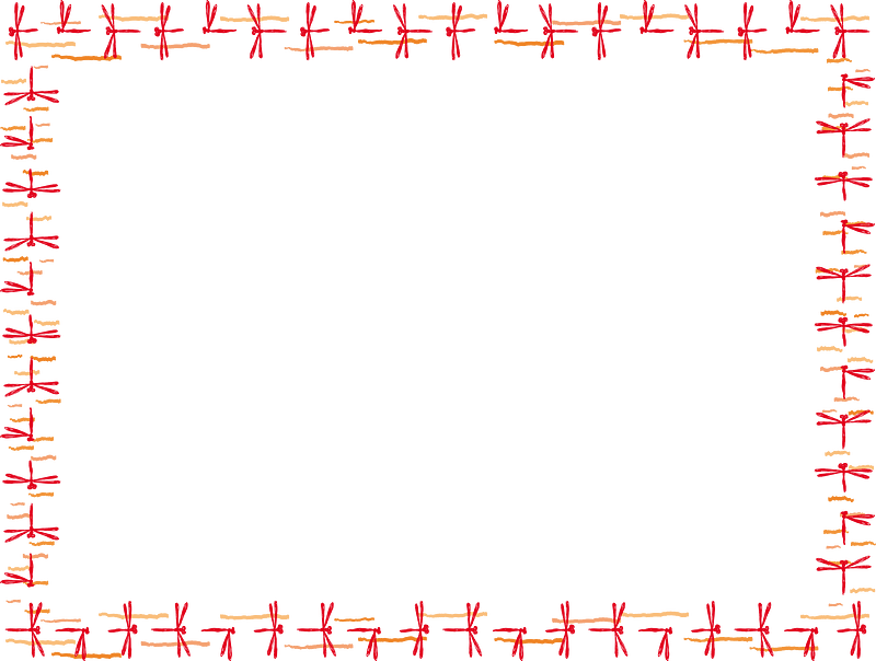 Red dragonfly frame