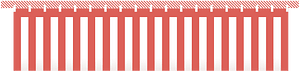 Red white curtain