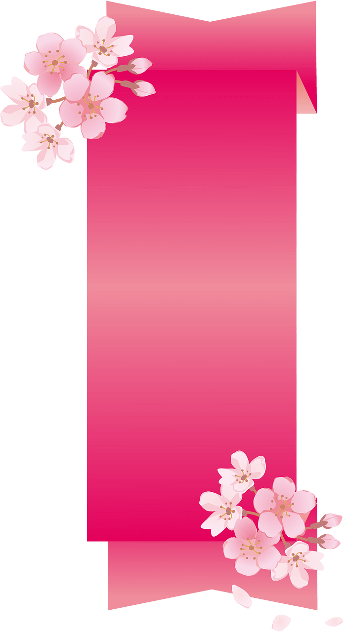 Ribbon cherry blossoms
