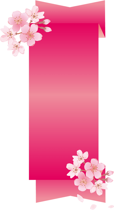 Ribbon cherry blossoms