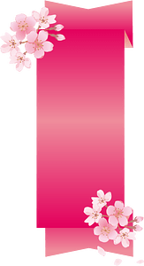Ribbon cherry blossoms