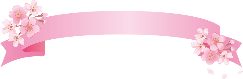 Ribbon cherry blossoms