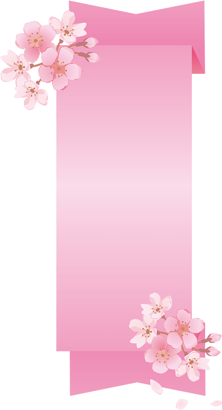 Ribbon cherry blossoms