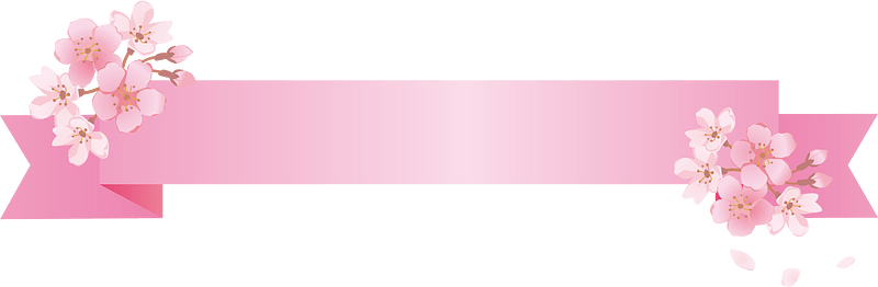Ribbon cherry blossoms