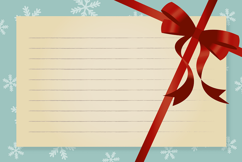 Ribbon christmas card